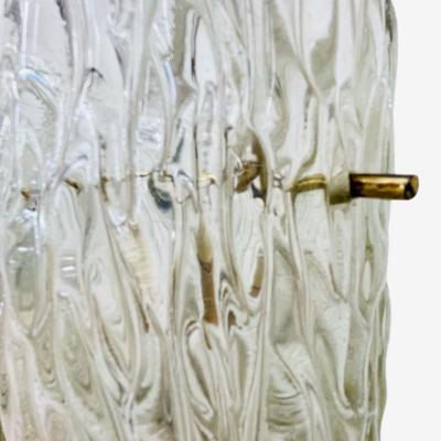 Carl Fagerlund Carl Fagerlund Swedish Modern Textured Glass Pendant Light Sweden 1940s