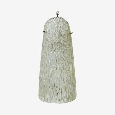 Carl Fagerlund Carl Fagerlund Swedish Modern Textured Glass Pendant Light Sweden 1940s