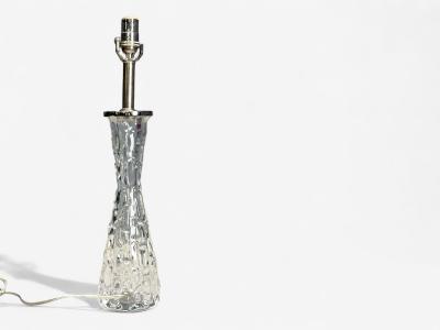 Carl Fagerlund Carl Fagerlund Swedish Modern Textured Glass Table Lamp Sweden 1960s