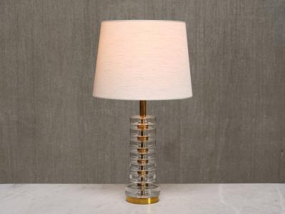 Carl Fagerlund Carl Fagerlund Table Lamp in Brass and Glass Orrefors Sweden 1950s