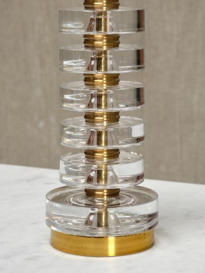 Carl Fagerlund Carl Fagerlund Table Lamp in Brass and Glass Orrefors Sweden 1950s