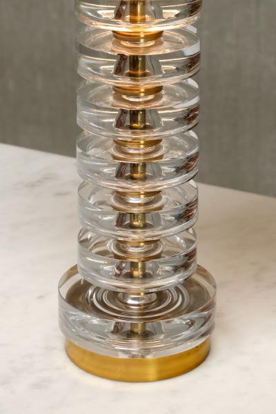 Carl Fagerlund Carl Fagerlund Table Lamp in Brass and Glass Orrefors Sweden 1950s