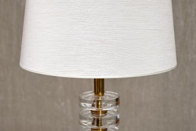 Carl Fagerlund Carl Fagerlund Table Lamp in Brass and Glass Orrefors Sweden 1950s