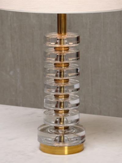 Carl Fagerlund Carl Fagerlund Table Lamp in Brass and Glass Orrefors Sweden 1950s