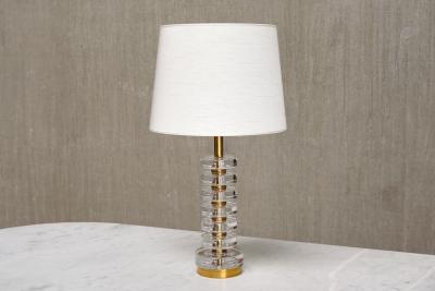 Carl Fagerlund Carl Fagerlund Table Lamp in Brass and Glass Orrefors Sweden 1950s