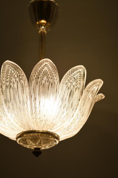 Carl Fagerlund Ceiling Lamp by Carl Fagerlund in Brass Glass 1960s