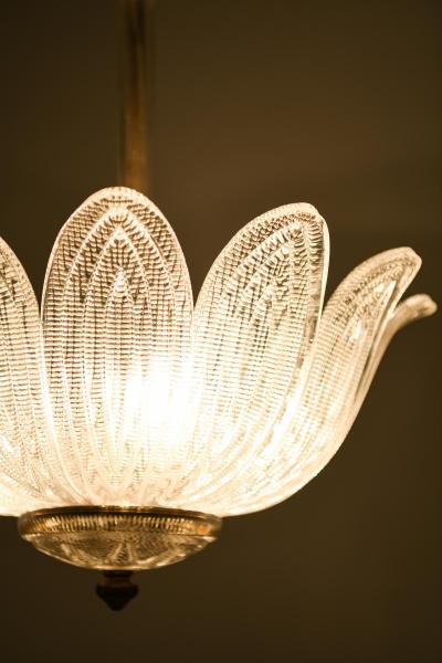 Carl Fagerlund Ceiling Lamp by Carl Fagerlund in Brass Glass 1960s