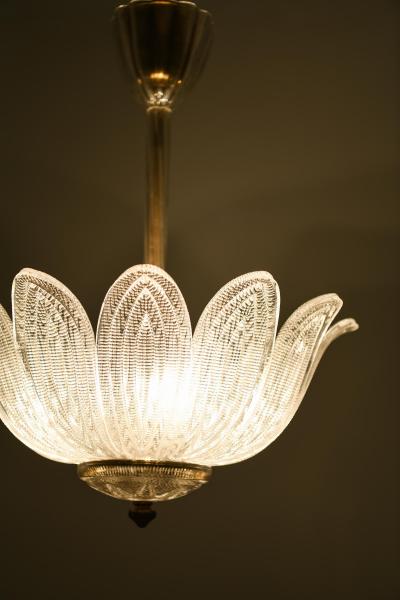 Carl Fagerlund Ceiling Lamp by Carl Fagerlund in Brass Glass 1960s