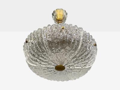 Carl Fagerlund Chandelier Textured Glass Brass Sweden 1960s