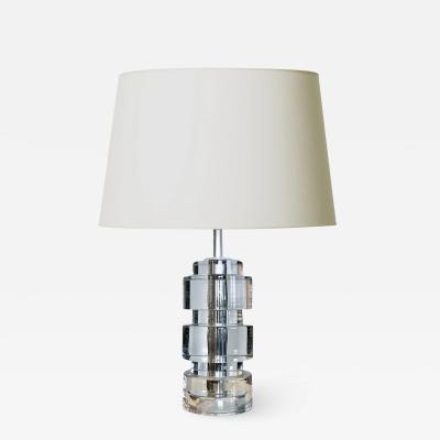 Carl Fagerlund Crystal Table Lamp by Carl Fagerlund for Orrefors