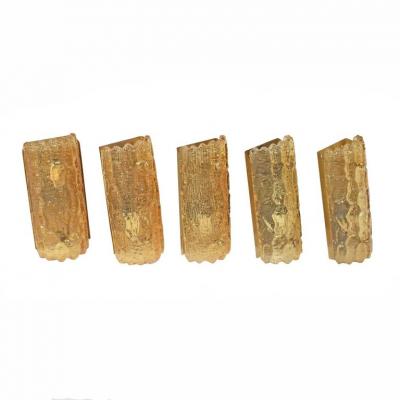 Carl Fagerlund Five Amber Sconces by Carl Fagerlund for Orrefors