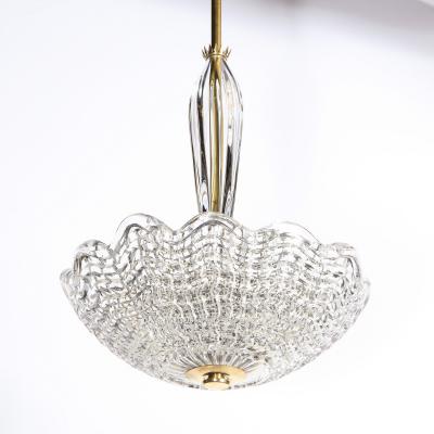 Carl Fagerlund Mid Century Modern Glass Brass Chandelier by Carl Fagerlund for Orrefors