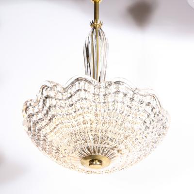 Carl Fagerlund Mid Century Modern Glass Brass Chandelier by Carl Fagerlund for Orrefors