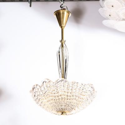 Carl Fagerlund Mid Century Modern Glass Brass Chandelier by Carl Fagerlund for Orrefors