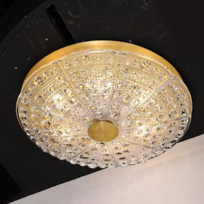 Carl Fagerlund Mid Century Modernist Flush Mount Chandelier by Carl Fagerlund for Orrefors
