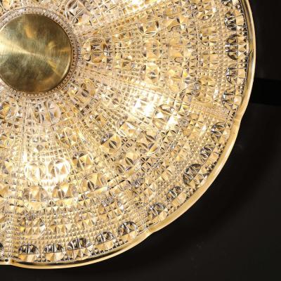 Carl Fagerlund Mid Century Modernist Flush Mount Chandelier by Carl Fagerlund for Orrefors