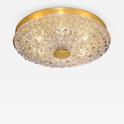 Carl Fagerlund Mid Century Modernist Flush Mount Chandelier by Carl Fagerlund for Orrefors