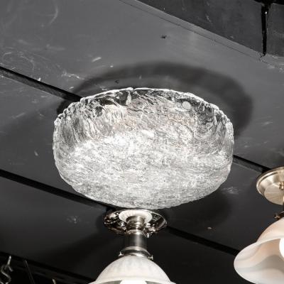 Carl Fagerlund Mid Century Modernist Glass Flush Mount by Carl Fagerlund for Orrefors