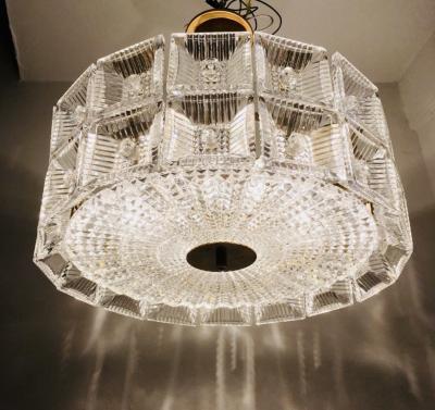 Carl Fagerlund Orrefors Carl Fagerlund 1950s Swedish Mid Century Flush Pendant