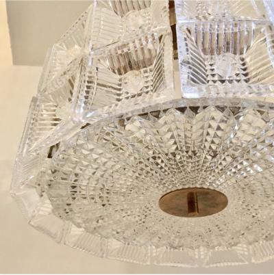 Carl Fagerlund Orrefors Carl Fagerlund 1950s Swedish Mid Century Flush Pendant