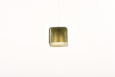 Carl Fagerlund Pair of Carl Fagerlund Pendant Lamps for Orrefors Sweden 1960s