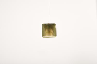 Carl Fagerlund Pair of Carl Fagerlund Pendant Lamps for Orrefors Sweden 1960s