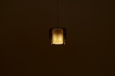 Carl Fagerlund Pair of Carl Fagerlund Pendant Lamps for Orrefors Sweden 1960s