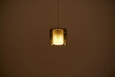 Carl Fagerlund Pair of Carl Fagerlund Pendant Lamps for Orrefors Sweden 1960s