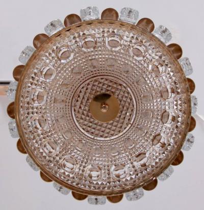 Carl Fagerlund Pair of Carl Fagerlund Pendant Lamps in Brass and Orrefors Glass by Lyfa