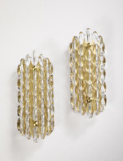 Carl Fagerlund Pair of Crystal Bubble Sconces by Carl Fagerlund for Orrefors 