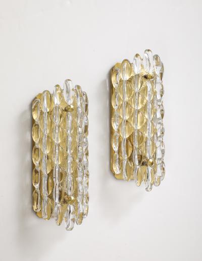 Carl Fagerlund Pair of Crystal Bubble Sconces by Carl Fagerlund for Orrefors 