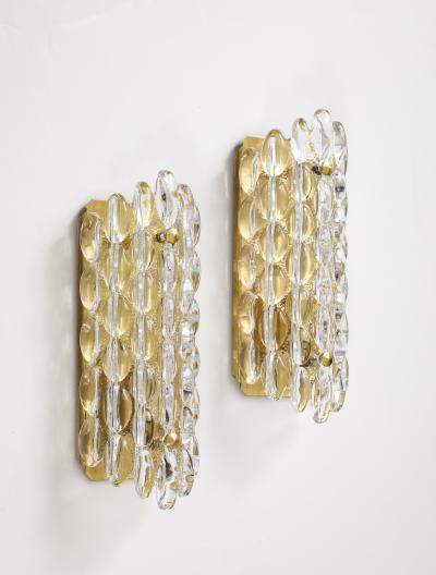 Carl Fagerlund Pair of Crystal Bubble Sconces by Carl Fagerlund for Orrefors 