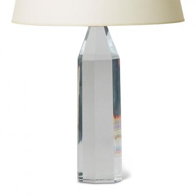 Carl Fagerlund Pair of Faceted Cut Crystal Table Lamps by Fagerlund for Orrefors