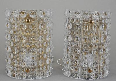 Carl Fagerlund Pair of Large Wall Lights by Orrefors
