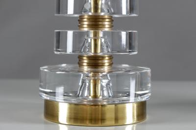 Carl Fagerlund Pair of Swedish Crystal Glass Table Lamps by Carl Fagerlund for Orrefors
