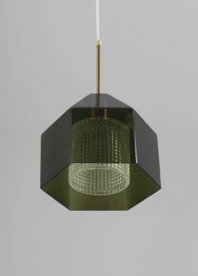 Carl Fagerlund Pair of Swedish Midcentury Pendants by Carl Fagerlund for Orrefors