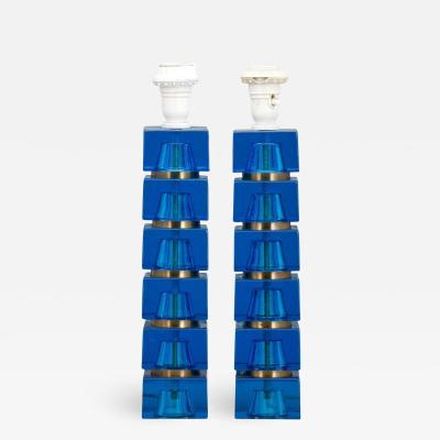Carl Fagerlund Pair of Table Lamps by Carl Fagerlund for Orrefors