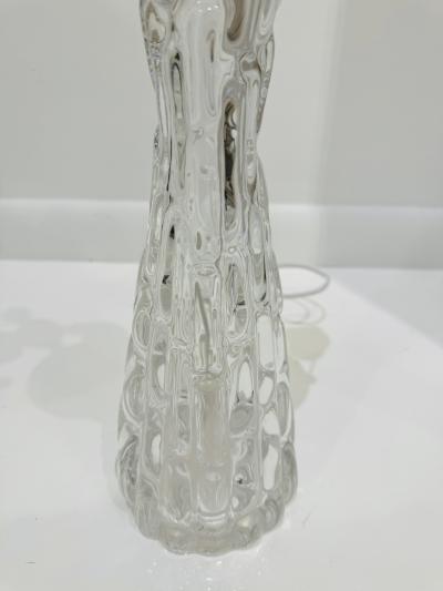 Carl Fagerlund Pair of1950s Swedish Crystal Orrefors Carl Fagerlund Mid Century Table Lamps