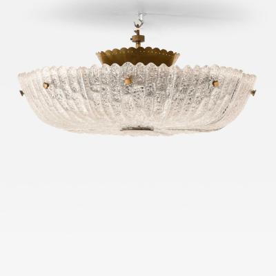 Carl Fagerlund Scandinavian Modern Ceiling Lamp in Brass and Glass by Carl Fagerlund 1960s