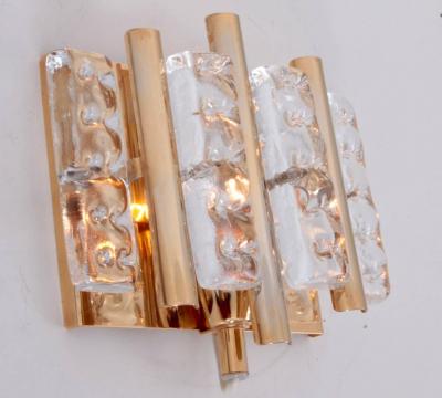 Carl Fagerlund Set of 12 Brass Carl Fagerlund Wall Lamps by Lyfa and Orrefors Glass