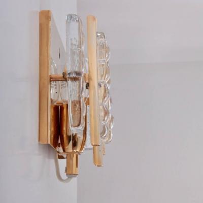 Carl Fagerlund Set of 12 Brass Carl Fagerlund Wall Lamps by Lyfa and Orrefors Glass