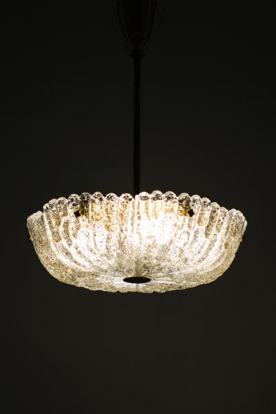 Carl Fagerlund Set of 2 Ceiling Lamps in Brass and Glass by Carl Fagerlund 1960s