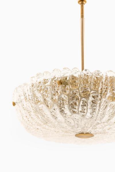 Carl Fagerlund Set of 2 Ceiling Lamps in Brass and Glass by Carl Fagerlund 1960s