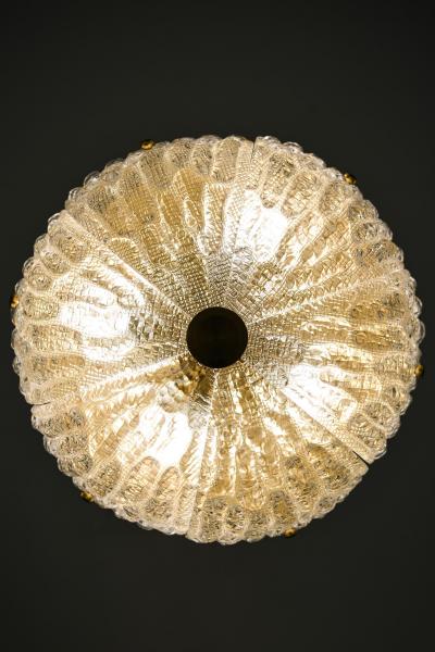 Carl Fagerlund Set of 2 Ceiling Lamps in Brass and Glass by Carl Fagerlund 1960s