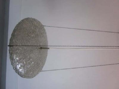 Carl Fagerlund Swedish Modern Double Ring Glass Pendant by Carl Fagerlund for Orrefors
