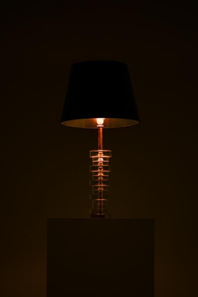 Carl Fagerlund Table Lamp in Brass and Glass by Carl Fagerlund 1960s