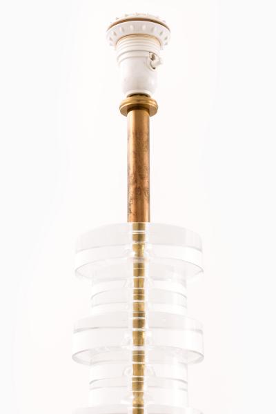 Carl Fagerlund Table Lamp in Brass and Glass by Carl Fagerlund 1960s