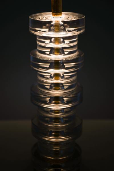 Carl Fagerlund Table Lamp in Brass and Glass by Carl Fagerlund 1960s