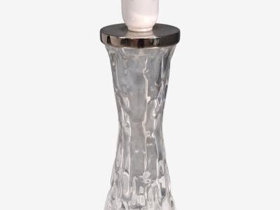 Carl Fagerlund Table Lamps Textured Glass Chrome Sweden 1960s