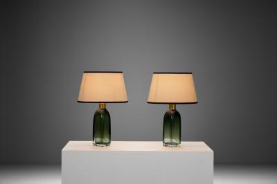 Carl Fagerlund Table Lamps by Carl Fagerlund for Orrefors Sweden 20th Century